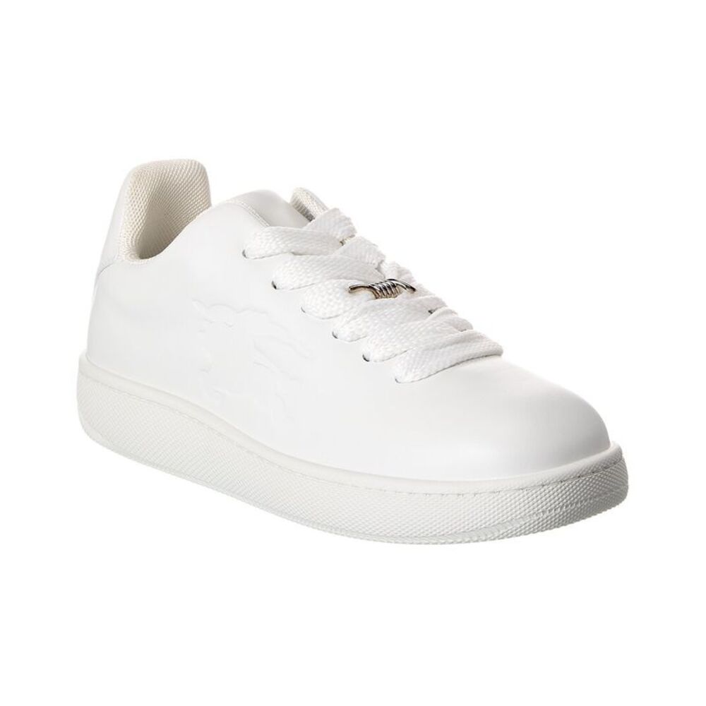 Burberry Box Leather Sneaker, White